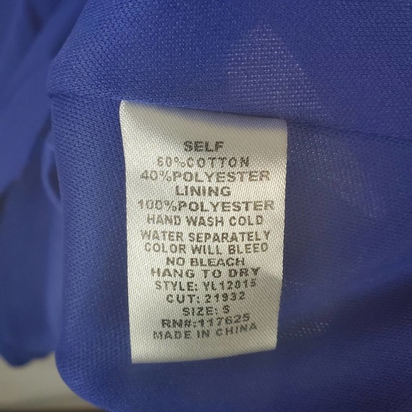 Ya Los Angeles blue dress sleeveless embroidered - Picture 5 of 6